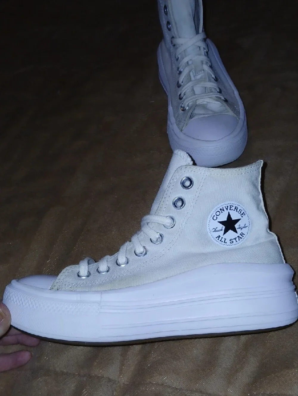 Womens Converse Chuck Taylor All Star Platform High Top Sneakers - White Sz: 6